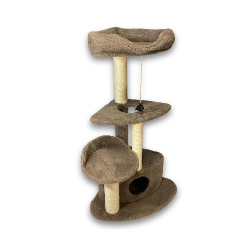 Дряпка Природа Містечко для котів кутова 55х56х117 см