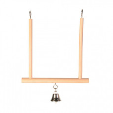 Іграшка Trixie для птахів Гойдалка з дзвіночком дерево 12х13 см