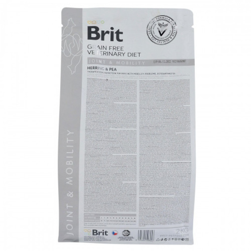 Корм сухий Brit Grain Free VetDiet Dog Mobility для собак для здоров_я суглобів з оселедцем лососем горохом та гречкою 2 кг