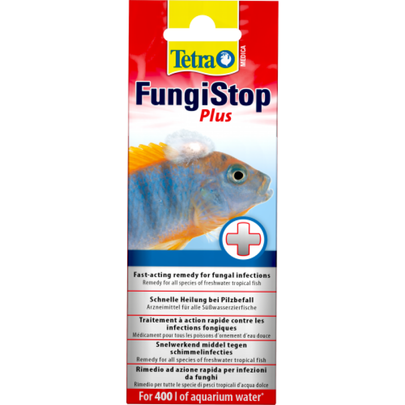 Засіб Tetra Medica Fungi Stop Plus лікарський для боротьби з грибковими та бактеріальними інфекціями у риб, 20 мл на 400 л