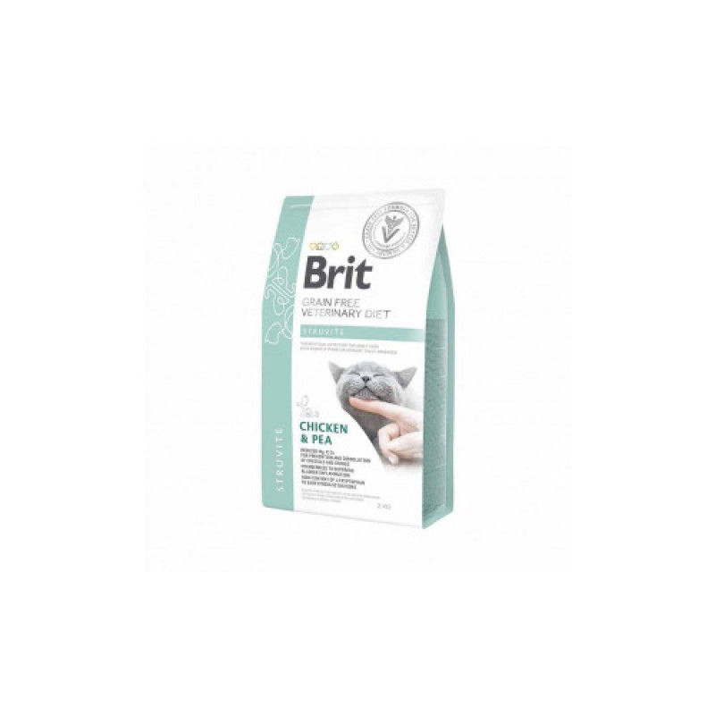 Корм сухий Brit Grain Free VetDiet Cat Struvite для котів з сечокам яною хворобою з куркою та горохом 2 кг