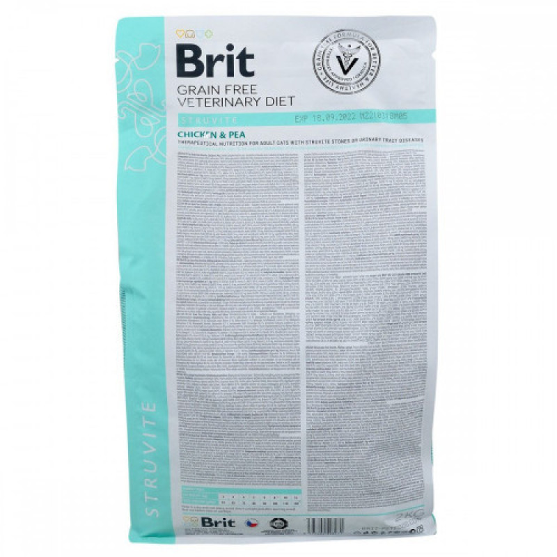 Корм сухий Brit Grain Free VetDiet Cat Struvite для котів з сечокам яною хворобою з куркою та горохом 2 кг
