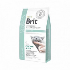 Сухий корм Brit GF VetDiet Cat Struvite для котів, при сечокам'яній хворобі, з куркою та горохом, 2 кг