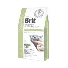 Корм сухий Brit Grain Free VetDiet Cat Diabetes для котів з цукровим діабетом беззерновий з куркою та горохом 2 кг