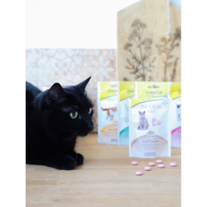 Вітаміни GimCat Every Day Skin and Coat таблетки для котів для покращення стану шерсті 40 г