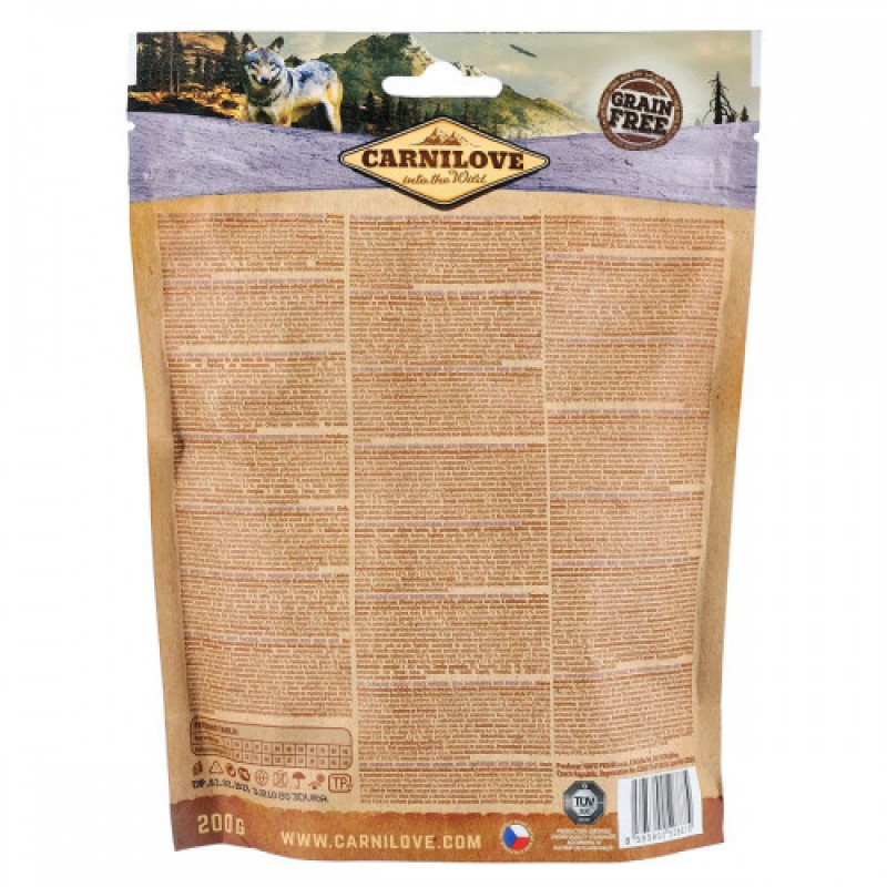Ласощі Carnilove Dog Crunchy Snack Mackerel with Raspberries для собак для міцного імунітету зі скумбрією та малиною 200 г