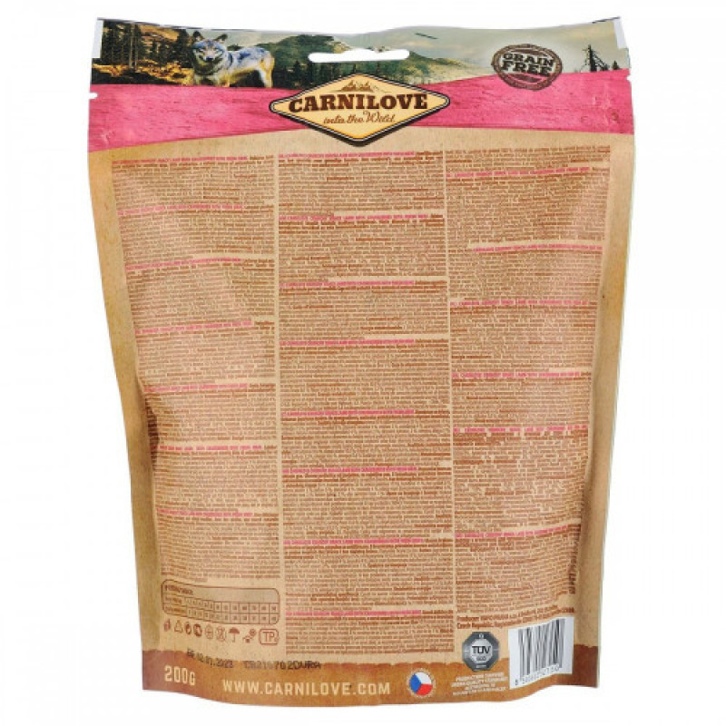 Ласощі Carnilove Dog Crunchy Snack Lamb with Cranberries для собак для міцного імунітету з ягнятиною та журавлиною 200 г