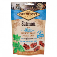 Ласощі Carnilove Cat Crunchy Snack Salmon with Mint для котів для здоров я зубів і ясен з лососем та м ятою 50 г