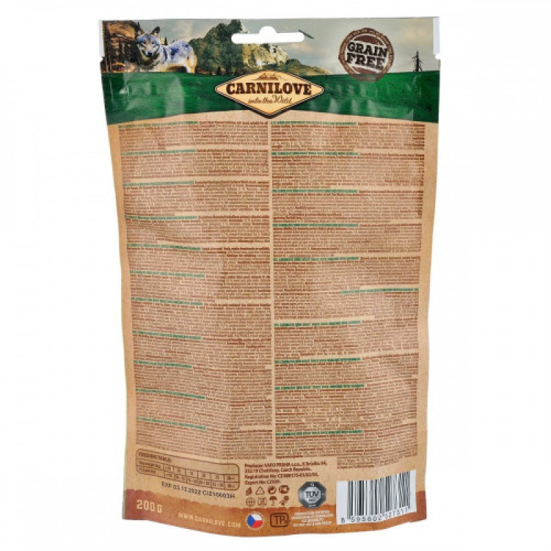 Ласощі Carnilove Dog Semi Moist Snack Duck with Rosemary для собак для здорових зубів і ясен з качкою та розмарином 200 г
