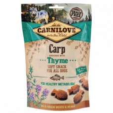Ласощі Carnilove Dog Semi Moist Snack Carp with Thyme для собак для покращення обміну речовинз коропом та чебрецем 200 г