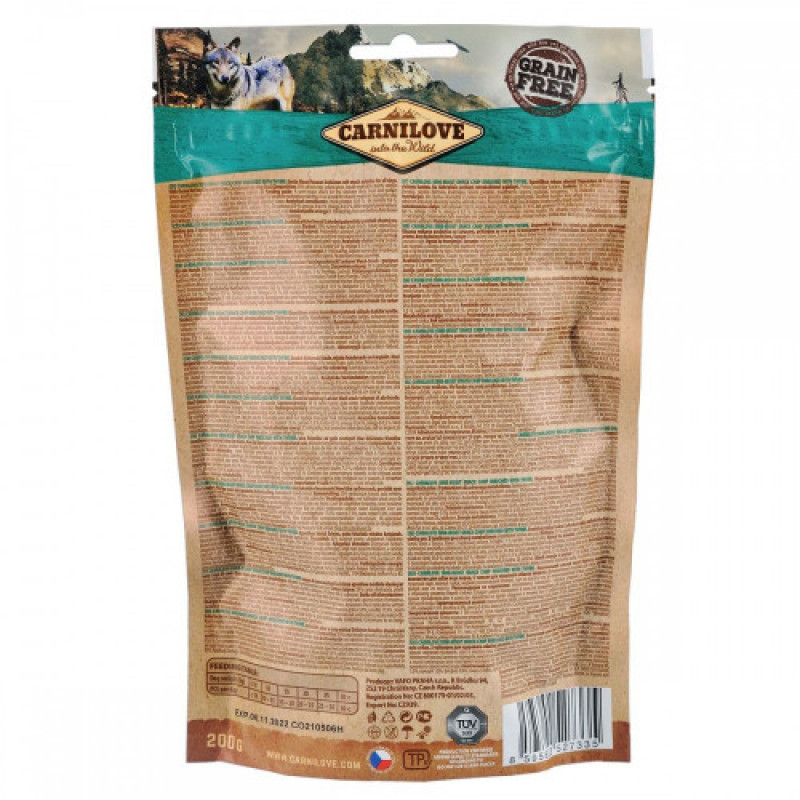 Ласощі Carnilove Dog Semi Moist Snack Carp with Thyme для собак для покращення обміну речовинз коропом та чебрецем 200 г