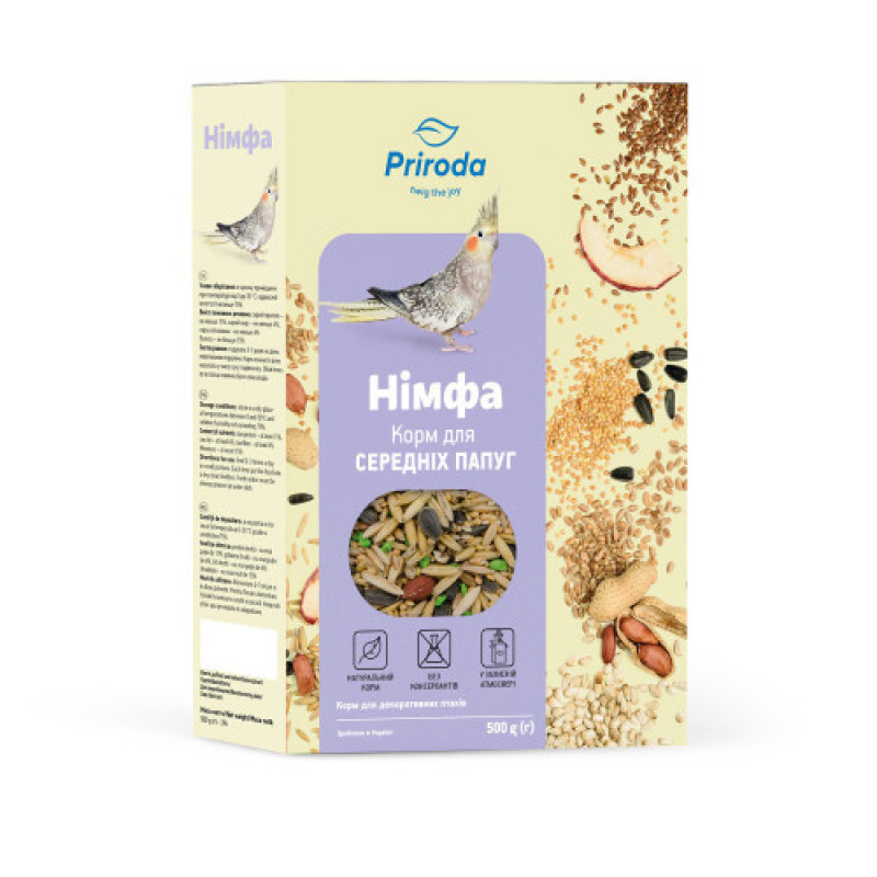 Корм Природа Німфа для середніх птахів 500 г