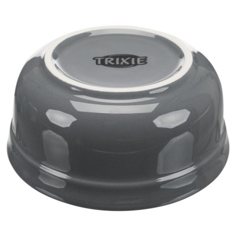 Миски Trixie для собак Eat on Feet подвійні з металевою підставкою морська хвиля керамічні 2x600 мл/15 см