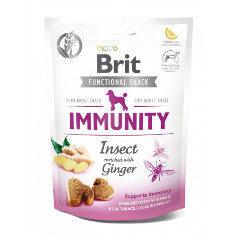 Ласощі Brit Care Functional Snack Immunity для собак для підтримки імунітету з комахами та імбиром 150 г