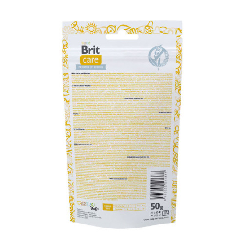 Ласощі Brit Care Functional Snack Shiny Hair д/котів для здоров я шкіри та шерсті з лососем 50 г