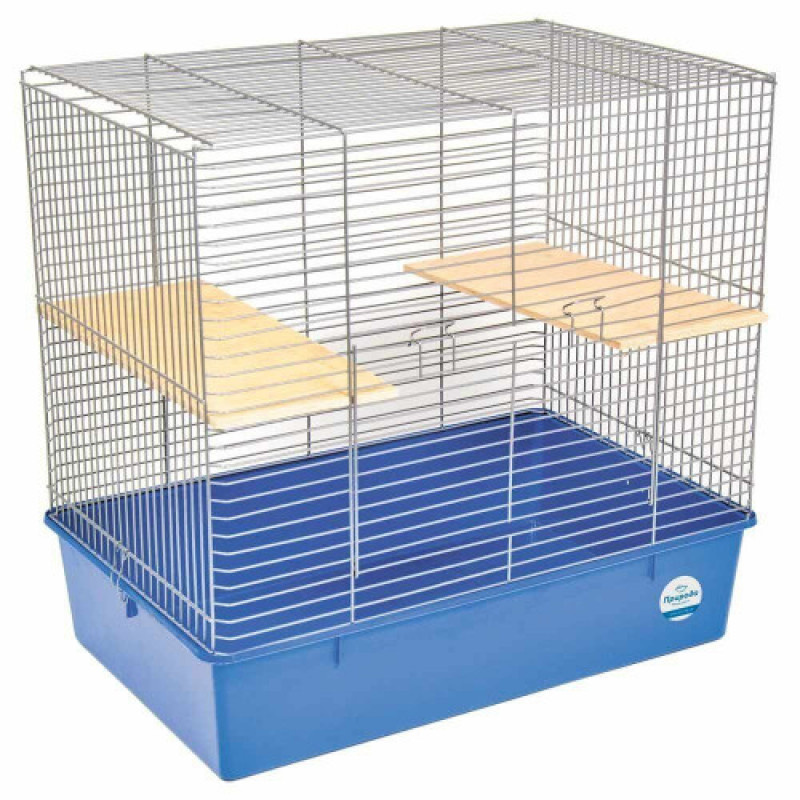 Клітка Природа Шиншила для шиншил хром/синя 70x40x60 см