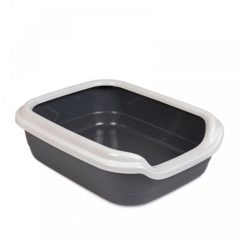 Туалет Природа Comfort L для котів сірий 49х39х15 см