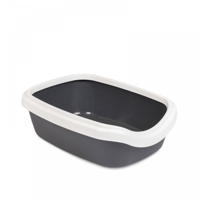 Туалет Природа Comfort M для котів сірий 41х30х13,5 см