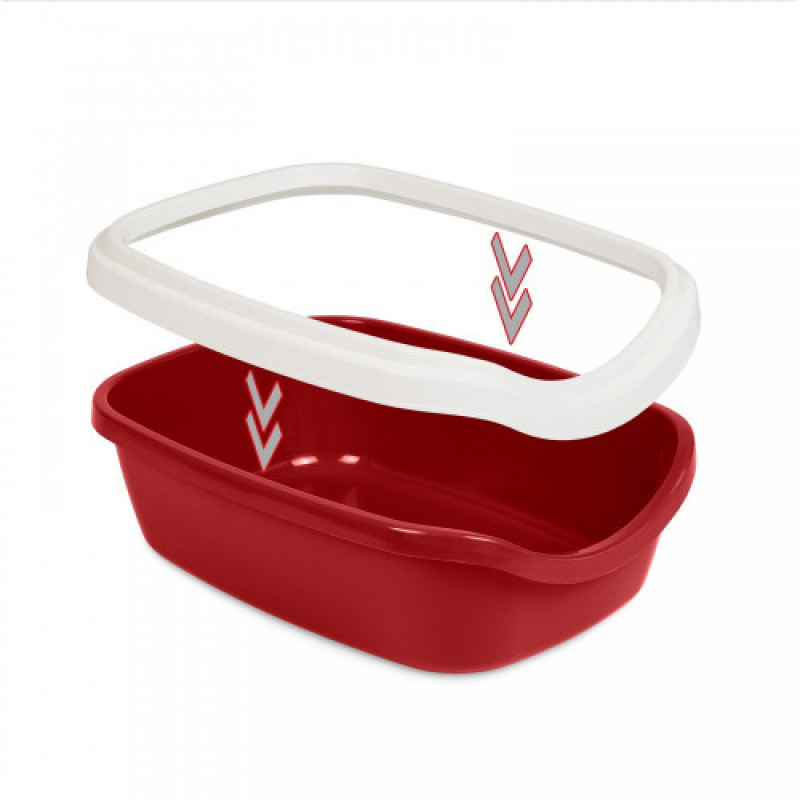 Туалет Природа Comfort M для котів бордо 41х30х13,5 см