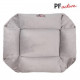 Лежак-трансформер Pet Fashion «Simon» для собак, 52х42х18 см, сірий/чорний