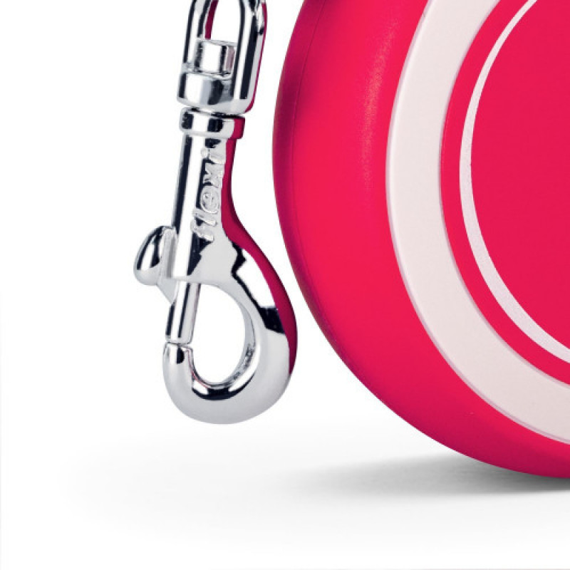 Повідець-рулетка Flexi для собак New Comfort стрічка червона розмір XS 3 м/ 12 кг