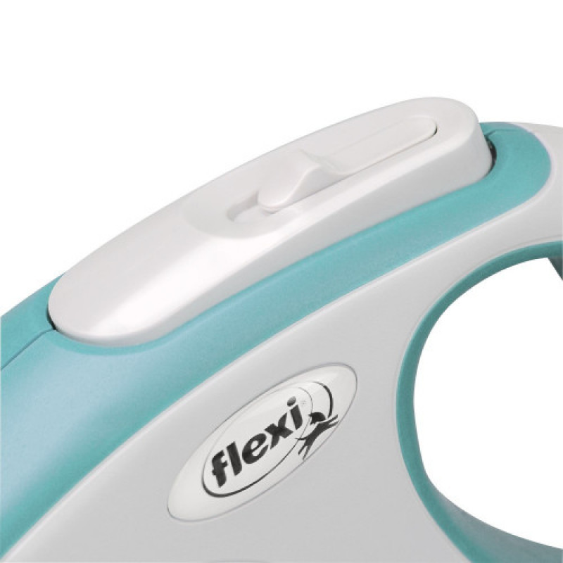 Повідець-рулетка Flexi для собак New Comfort стрічка блакитна розмір M 5 м/ 25 кг