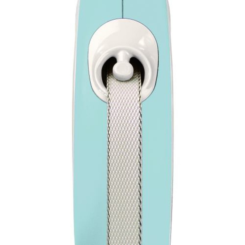 Рулетка Flexi New Comfort для собак, стрічка, розмір M, 5 м (блакитна)