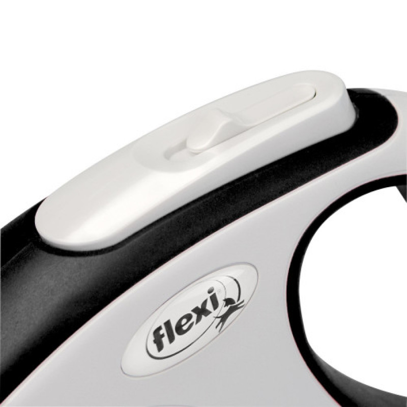 Повідець-рулетка Flexi для собак New Comfort стрічка чорна розмір L 8 м/ 50 кг