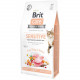 Корм сухий Brit Care Cat Grain Free Sensitive HDigestion Delicate Taste для дорослих котів з чутливим травленням з індичкою та лососем 7 кг