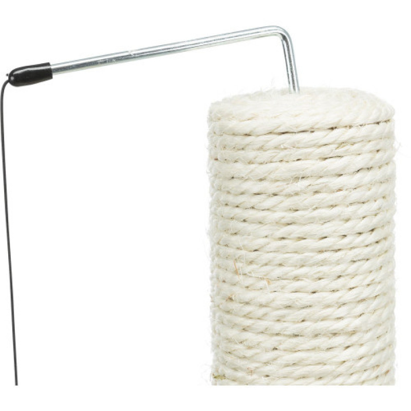 Дряпка-стовпчик Trixie для котів з іграшкою на мотузці та мишкою на пружині сизаль/плюш 40х30х50 см