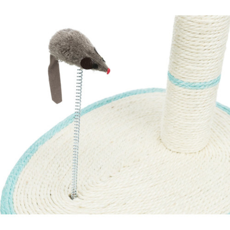 Дряпка-стовпчик Trixie для котів з іграшкою на мотузці та мишкою на пружині сизаль/плюш 40х30х50 см