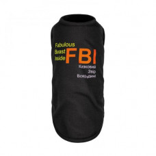 Борцівка Pet Fashion «FBI» для собак, розмір M2, чорна