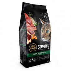 Корм сухий Savory Adult Cat Gourmand Fresh Turkey and Duck для котів-гурманів зі свіжою індичкою та качкою 2 кг