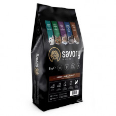 Корм сухий Savory Adult Cat Sensitive Digestion Fresh Lamb and Turkey для котів з чутливим травленням зі свіжим ягням та індичкою 8 кг