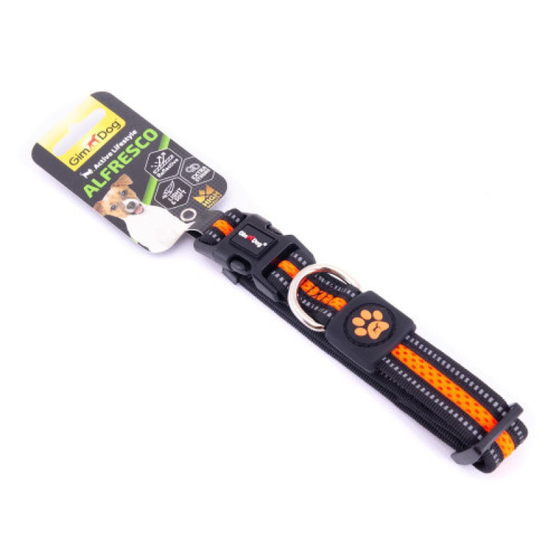 Нашийник GimDog для собак Alfresco подвійний помаранчевий неопрен 42-66 см/32 мм