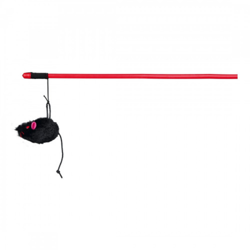 Іграшка Trixie для котів Мишка на вудочці з котячою м_ятою плюш/пластик 100 см