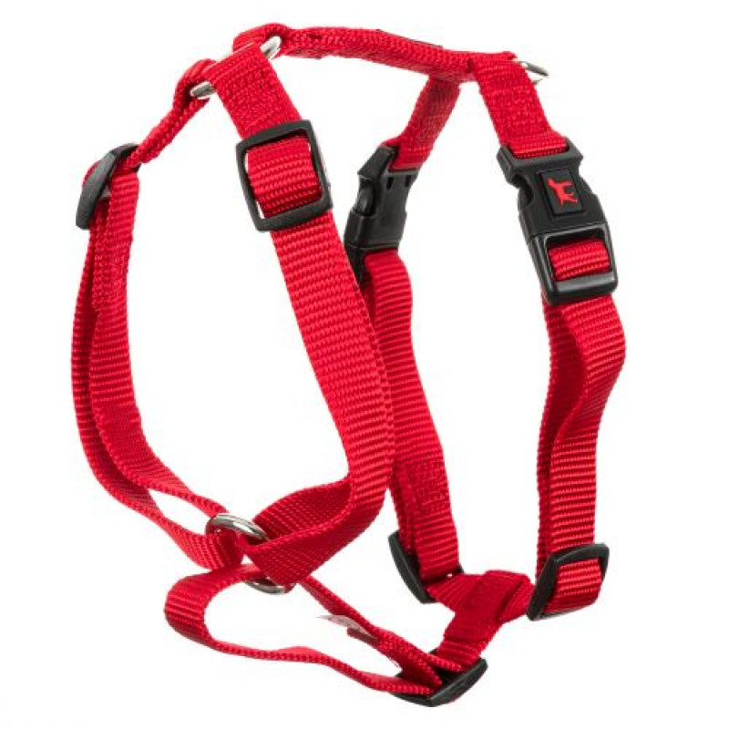 Шлея GimDog Harlem H для собак, нейлон, червона, 1,5х40-55 см