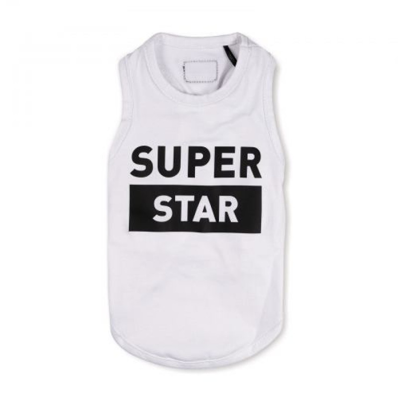 Борцівка Pet Fashion «Superstar» для собак, розмір M, біла