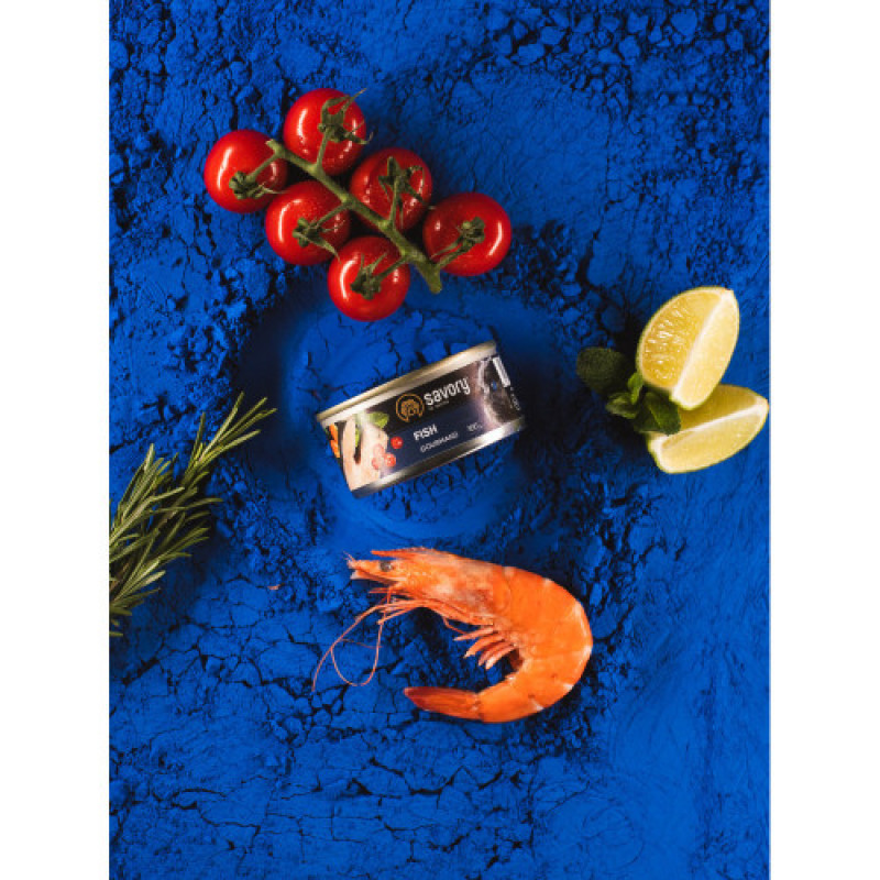 Корм вологий Savory Cat Can Adult Fish консерви для вибагливих котів з рибою 100 г