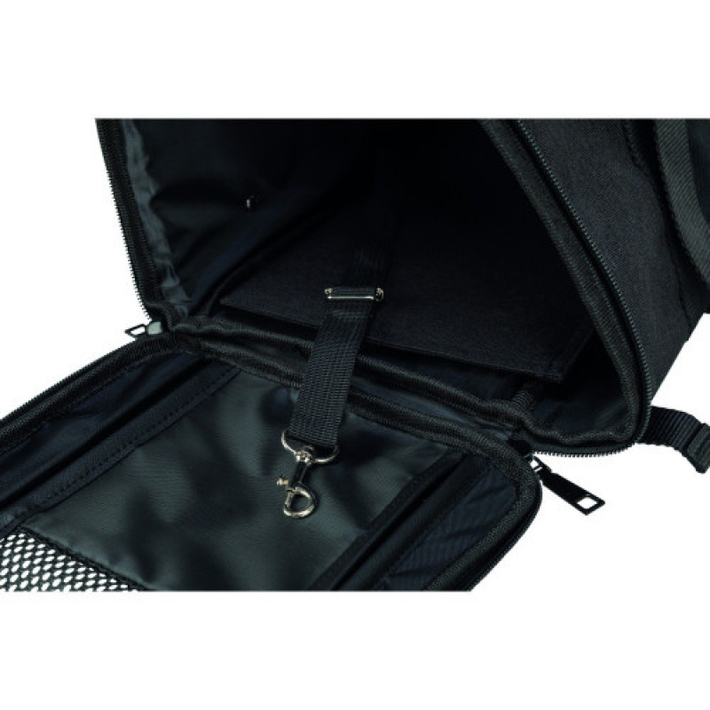 Рюкзак-переноска Trixie Connor для собак нейлоновий чорний/сірий до 8 кг 42х29х21 см