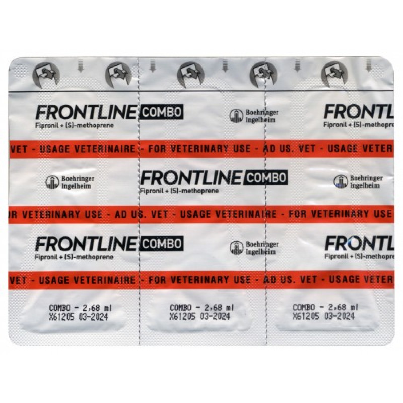 Краплі на холку Boehringer Ingelheim Frontline Combo для собак від 20 до 40 кг 3 піпетки