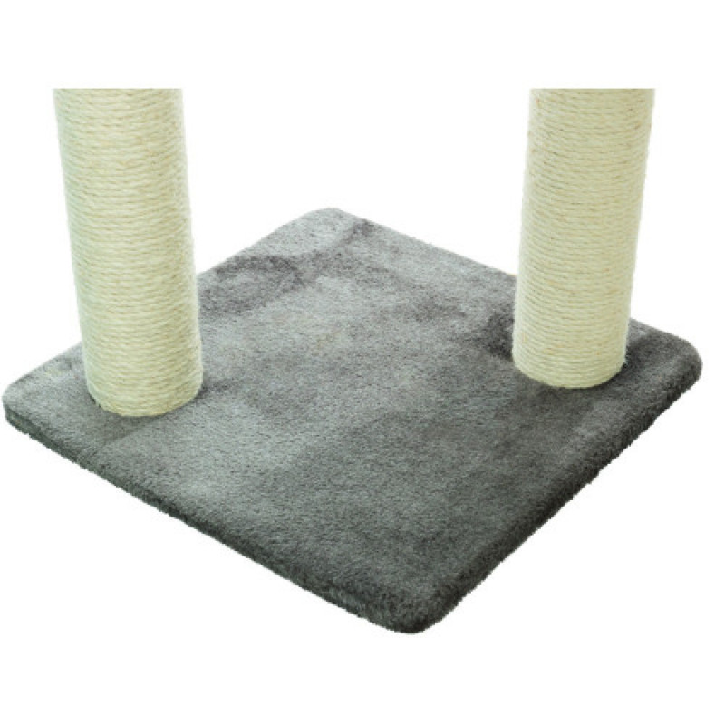 Дряпка-комплекс Trixie Altea для котів з іграшкою на мотузці сизаль/плюш сіра 40х40х117 см