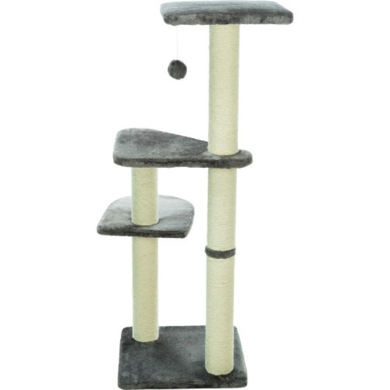 Дряпка-комплекс Trixie Altea для котів з іграшкою на мотузці сизаль/плюш сіра 40х40х117 см