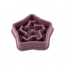 Миска-лабіринт WahoPet для собак для повільного годування зірка пластикова коричнева