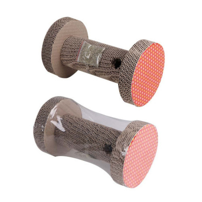 Дряпка Eastland для котів Гантеля з двома отворами з котячою м ятою паперова Φ 15х25 см