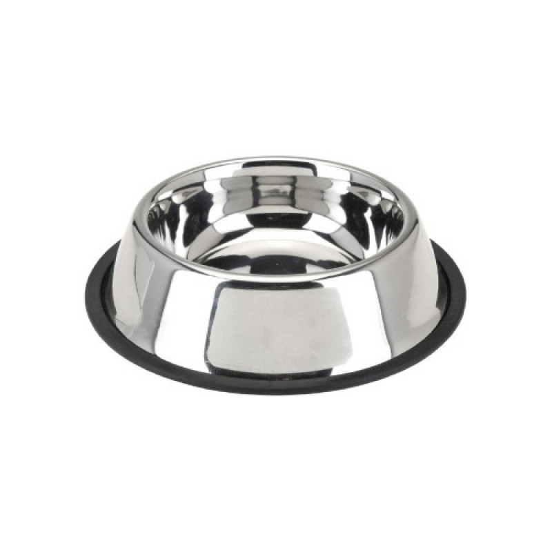 Миска SWI для собак металева на гумі 1,4 л