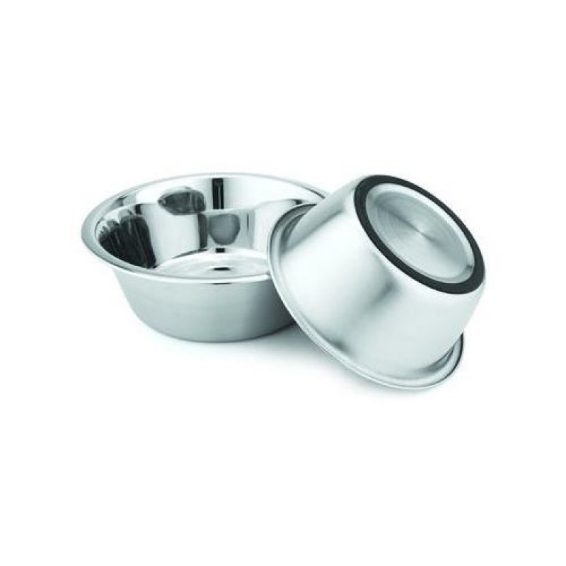 Миска SWI металева з гумовим кільцем для собак, 1.75 л