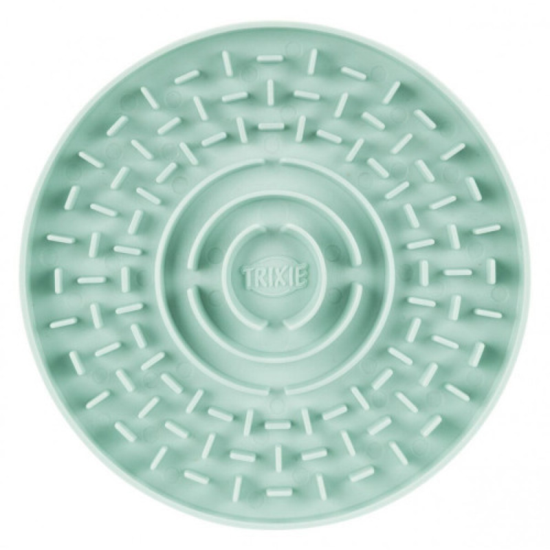 Миска-килимок Trixie для цуценят Junior для повільного годування блакитна пластик d-15 см