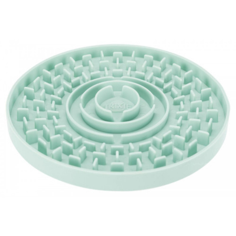 Миска-килимок Trixie для цуценят Junior для повільного годування блакитна пластик d-21 см