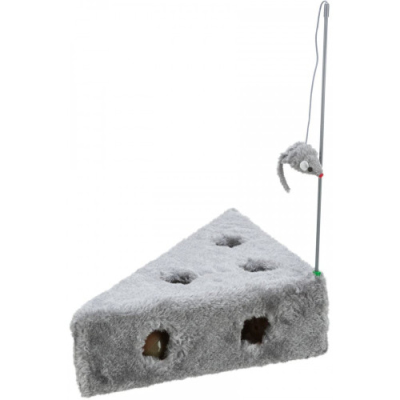 Іграшка Trixie для котів Сир з мишкою і трьома м_ячиками плюш 36х8х26 см